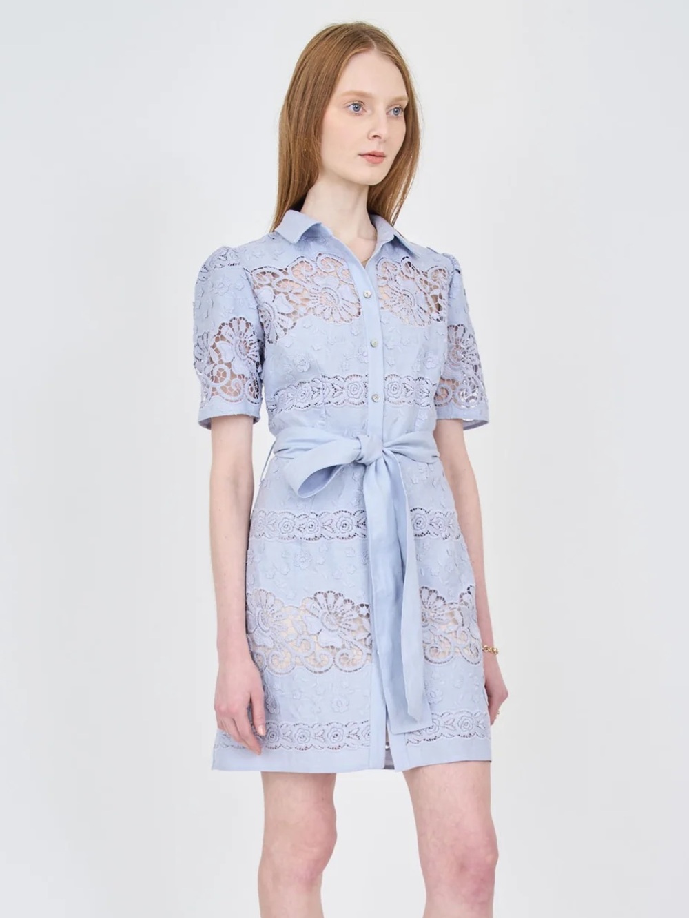 Christy Lynn Valencia Dress in Periwinkle/Light Blue
